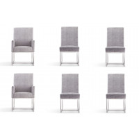 Manhattan Comfort 4-DC2930-GY Element Grey Dining Chairs (Set of 6)